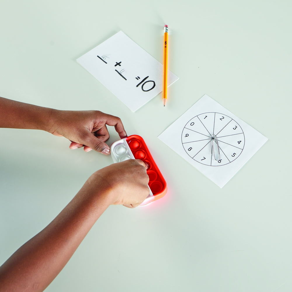 Lot de 6 Pop It sensoriels dix bulles