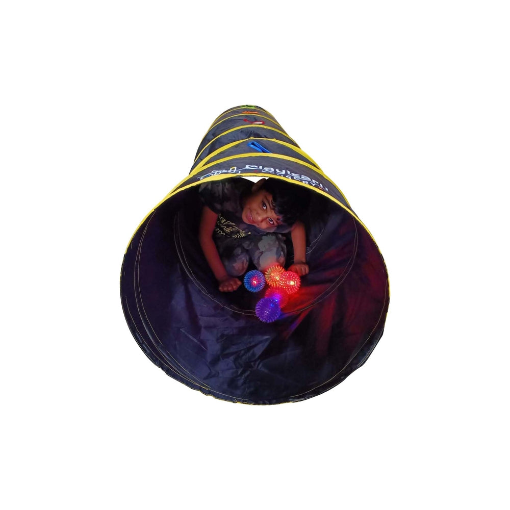 Tunnel sensoriel pop-up avec balles LED