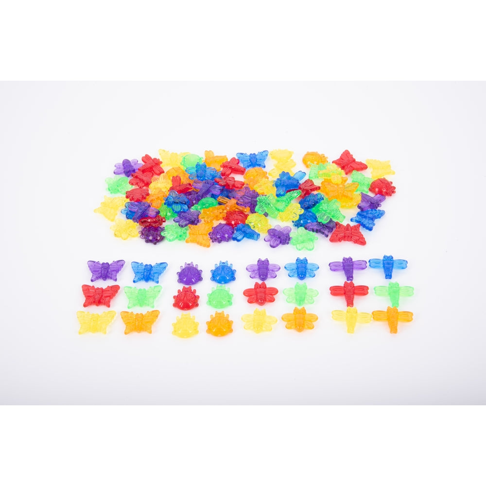 Insectes translucides colorés