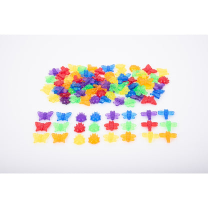 Insectes translucides colorés