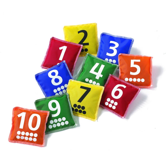 Sacs de lancer avec chiffres et points (lot/10)