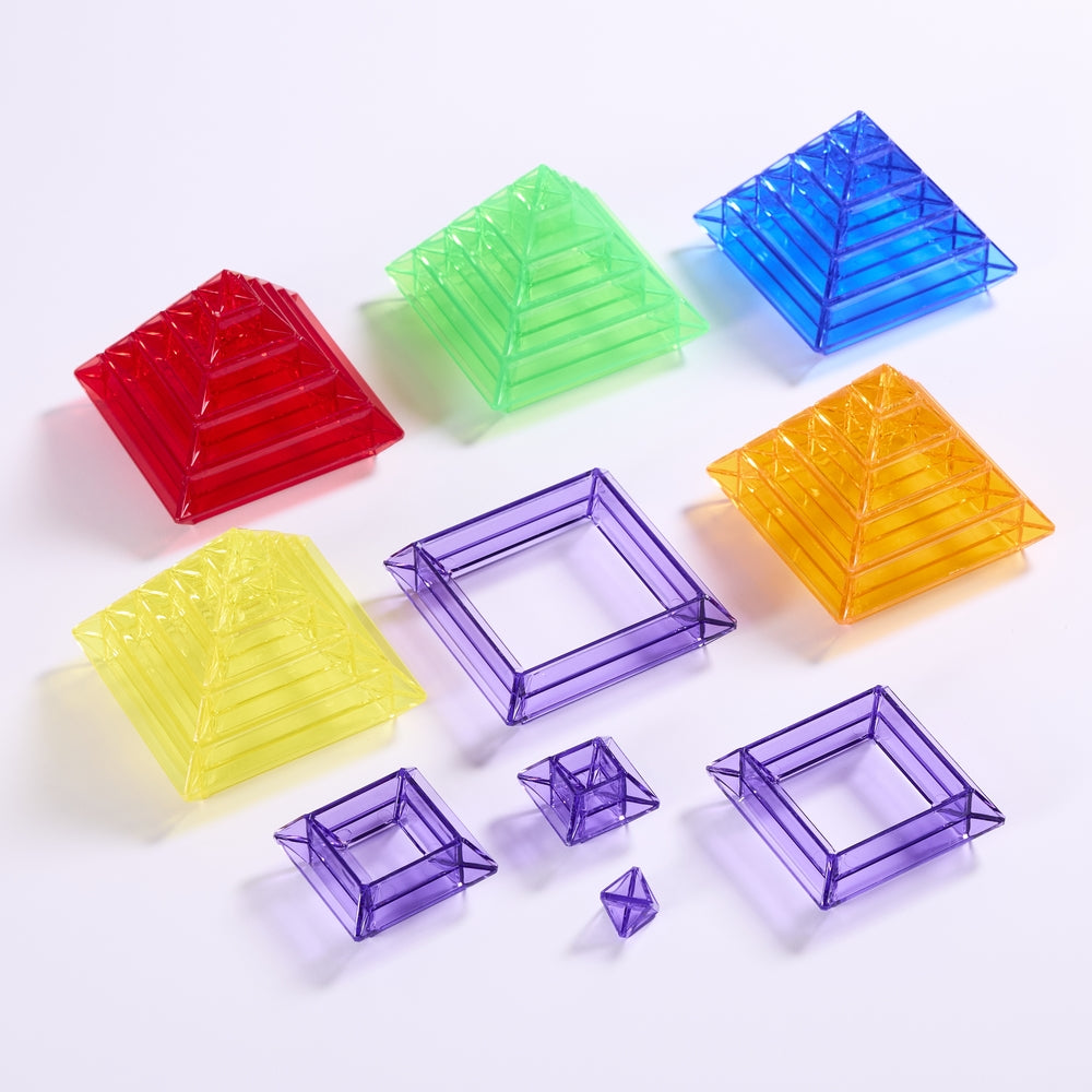 Carrés de construction translucides (lot/30)