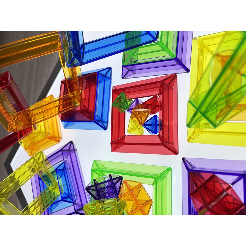 Carrés de construction translucides (lot/30)