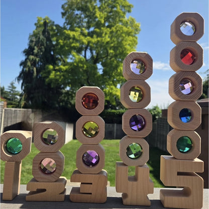 Plateau de jeu avec 25 pièces arc-en-ciel