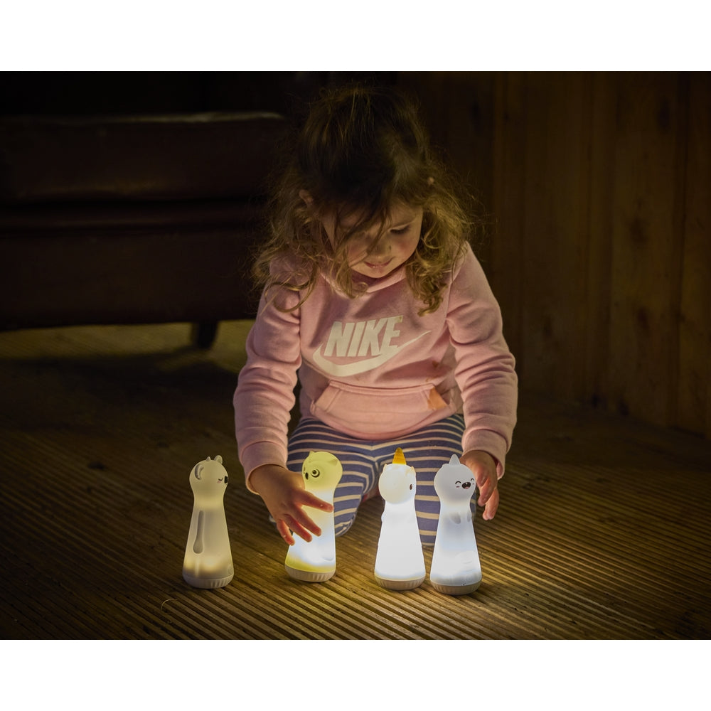 Lampes torches personnages lumineuses (lot/4)