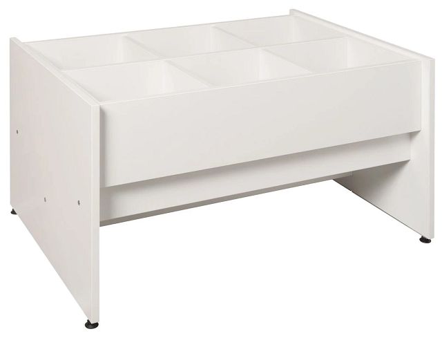 Bac à albums Méloxy 6 cases - blanc