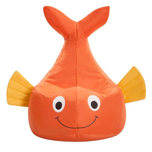 Pouf poisson orange