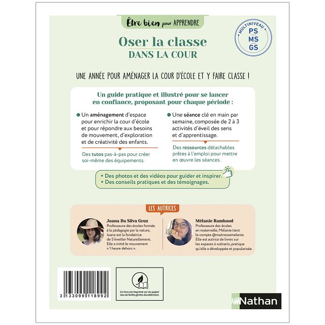 Etre bien pour apprendre - Oser la classe dans la cour - PS/MS/GS