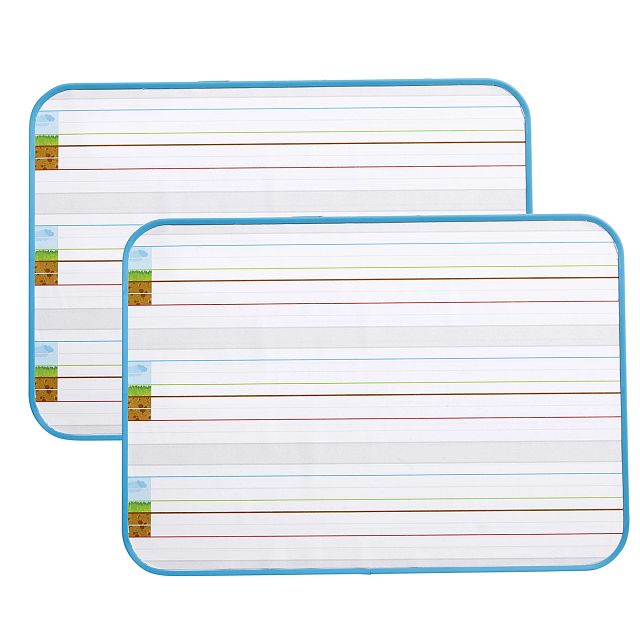 Ardoise blanche lignée magnétique (lot/2)