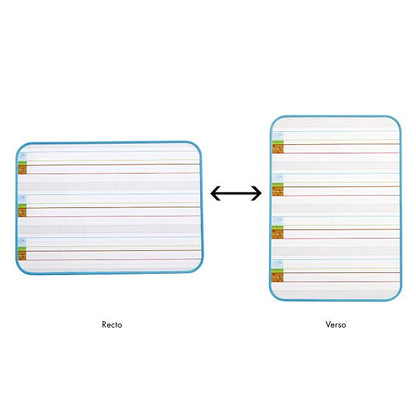 Ardoise blanche lignée magnétique (lot/2)