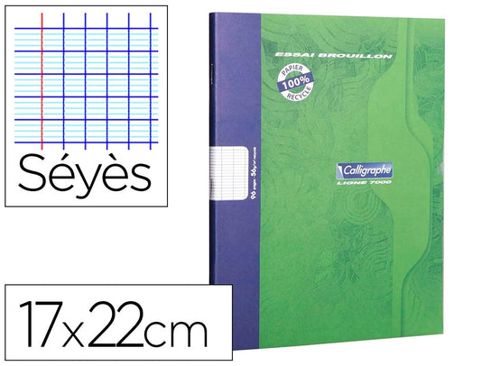 Cahiers de brouillon Clairefontaine - 170 x 220 mm 48 pages Séyès