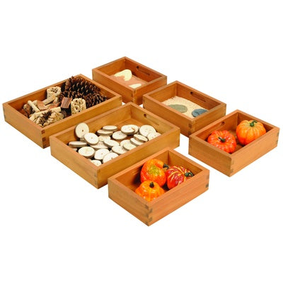 Boîtes de tri en bois (lot/6)