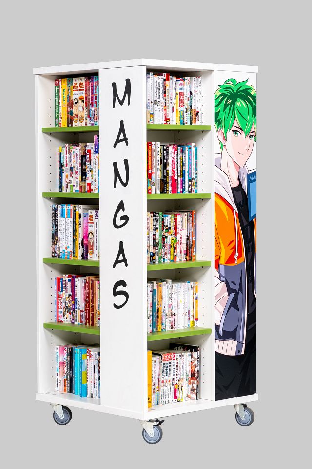 Tour à mangas mobile Everna™ 1400 mm (H) - blanc kaolin/jaune curry