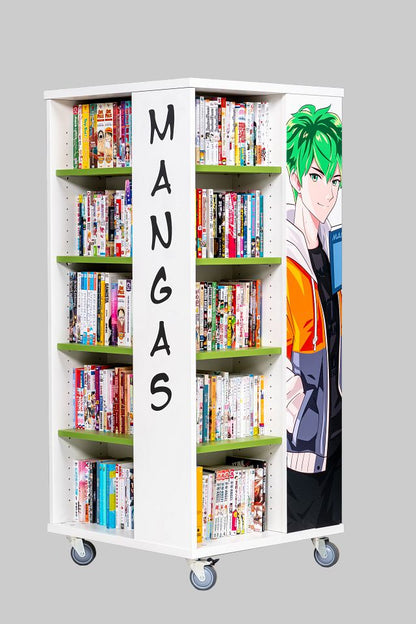 Tour à mangas mobile Everna™ 1400 mm (H) - blanc kaolin/jaune curry