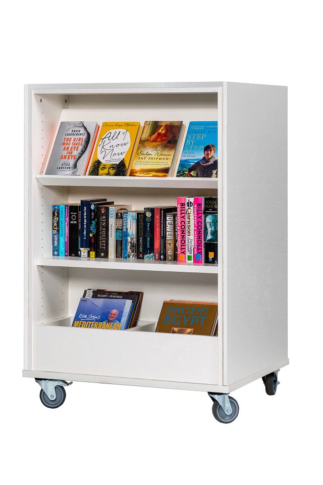 Travée double-face Everna™ Mobile H1200 mm Explore 1/4 - blanc kaolin