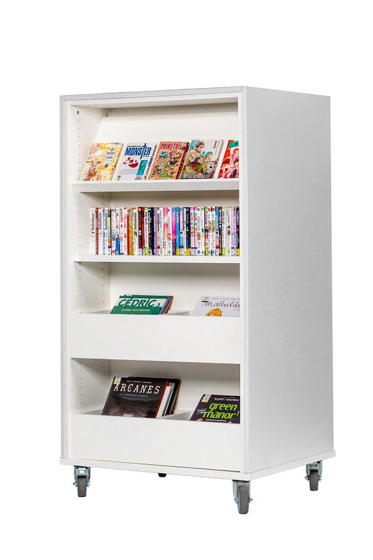 Travée double-face Everna™ Mobile H1500 mm Explore 1/4 - blanc kaolin