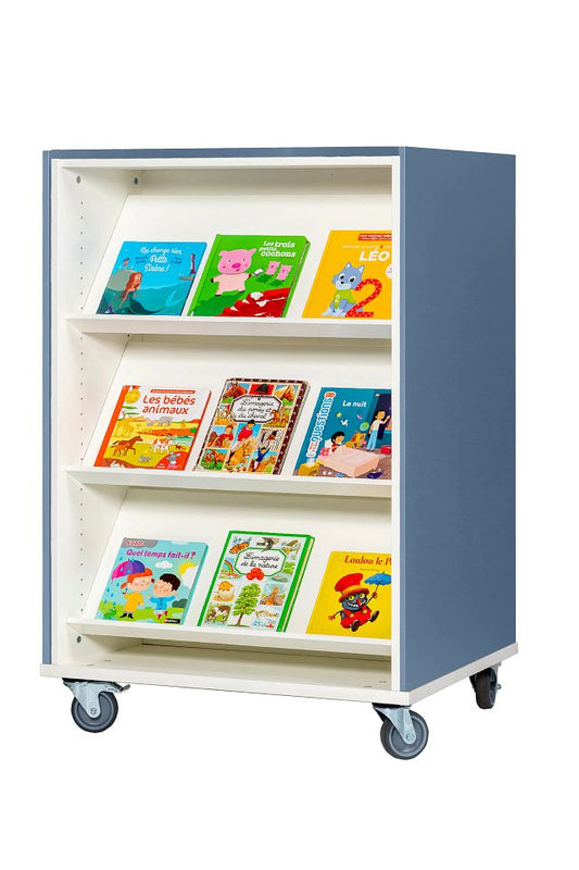 Travée double-face Everna™ Mobile H1200 mm Explore 6 - bleu brume