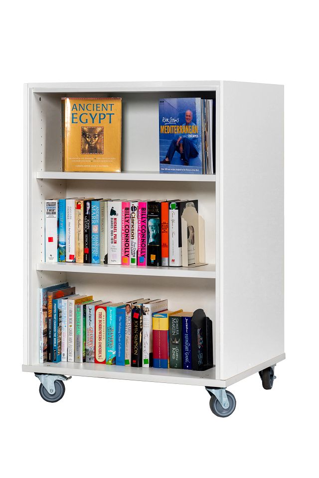 Travée double-face Everna™ Mobile H1200 mm Explore 1/4 - blanc kaolin