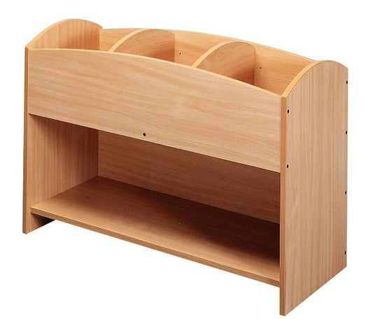 Bac à  livres 3 cases haut - hêtre