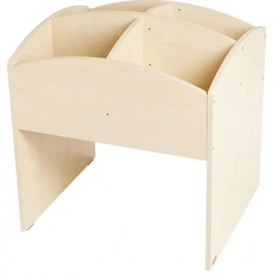 Bac à  livres 4 cases haut - bouleau