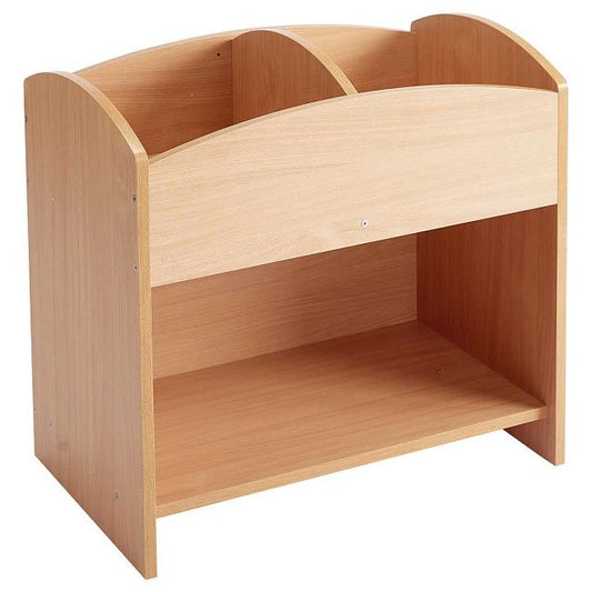 Bac à  livres 2 cases haut - hêtre