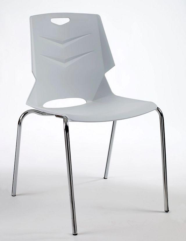 Chaise Wimy pieds métal - blanc