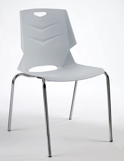 Chaise Wimy pieds métal - blanc