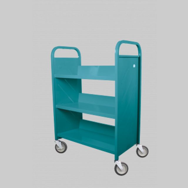 Chariot 3 tablettes inclinées - orange