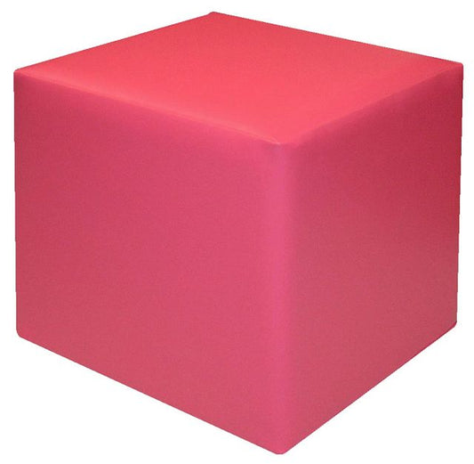 Pouf carré - framboise