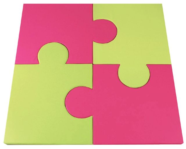 Tapis puzzle carré (lot/2) - clémentine