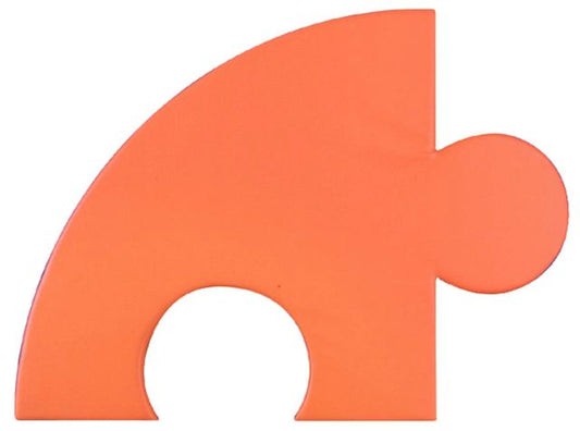 Tapis puzzle rond (lot/2) - clémentine