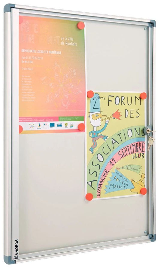 Vitrine Phoenix fond métal 2 x A4